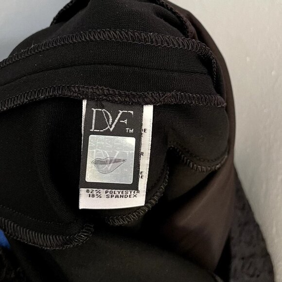 Diane von Furstenberg DVF Pele Eyelet Knit Sheath Jersey Dress Black - Picture 7 of 8